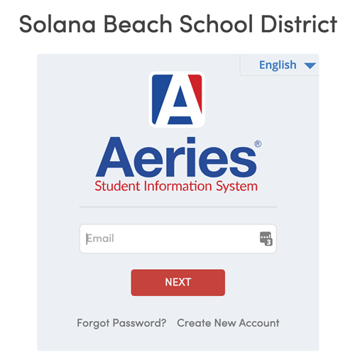 Parent Portal Log in Page 